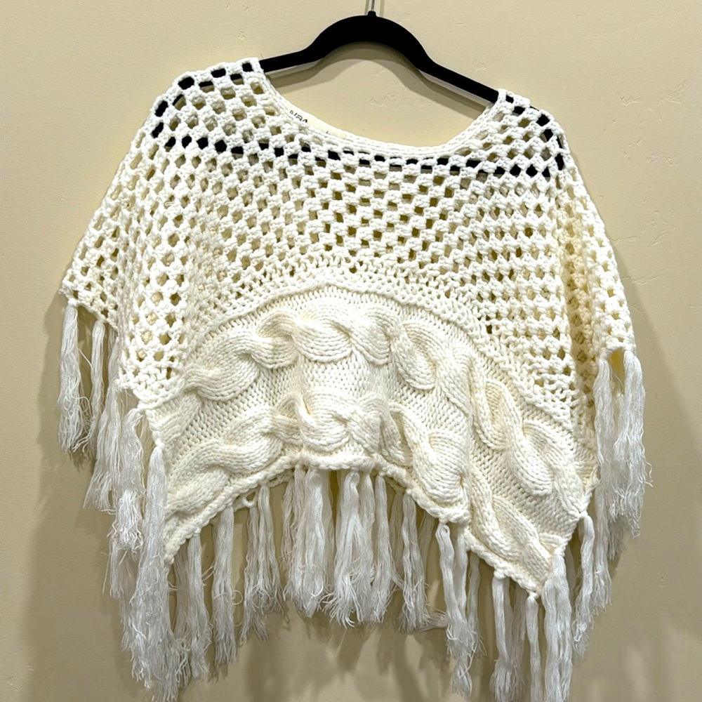 Mag Couture Cable Knit Poncho